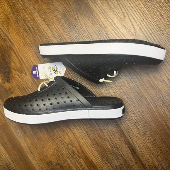 Joybees Weekend Mule Modern Women's Sz 8 Slip-On comfort Shoes Black white - Picture 7 of 10